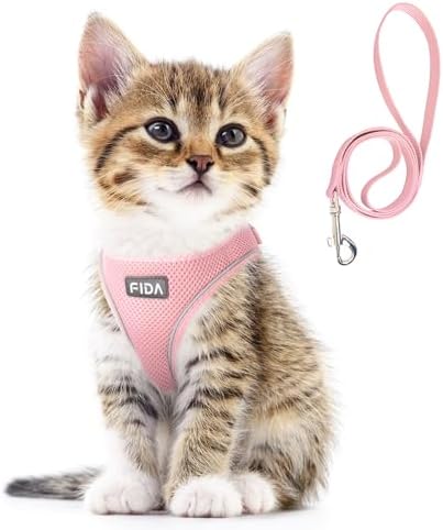 Fida Cat Harness and Leash Set for Walking Kitten and Puppy, Escape Proof by Fida