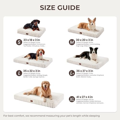Orthopedic Large Dog Bed，Waterproof Washable Dog Crate 35x22 Cream - Image 6