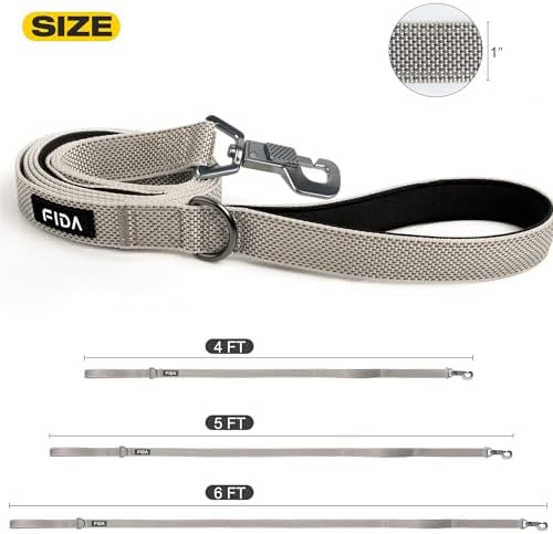 Fida Heavy Duty Dog Leash for Medium Large Dogs, 4 FT, Dual Padded Handles - Image 5