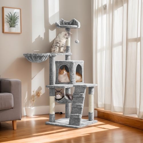 Yaheetech 54in Cat Tree, Light Gray - Image 2