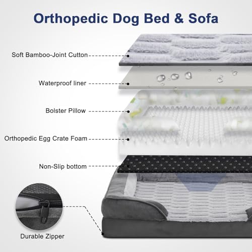 FURTIME Orthopedic Small Dog Bed, Supportive Waterproof Pet Bed - Image 5