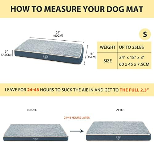 VANKEAN Waterproof Reversible Crate Mat Cool/Warm Washable JointRelief Navy - Image 2