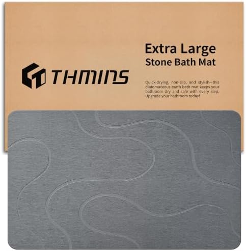 THMINS Extra Large Stone Bath Mat by THMINS