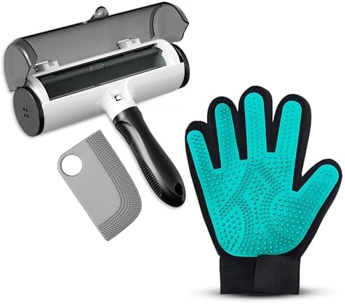 Pet Hair Removal Glove for Dogs & Cats – Dog Grooming Gloves for Shedding by Unknown