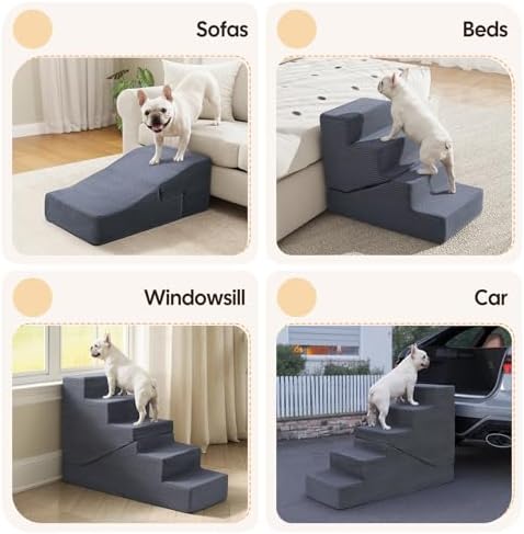 Dog Ramp for Bed Couch, 20.4" H Dog Stairs for Small Dogs - Image 6