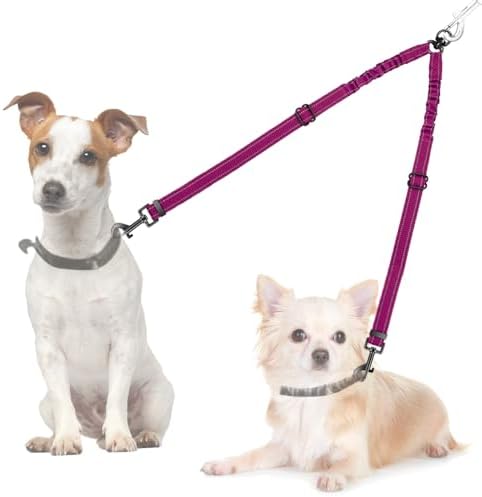 AUTOWT Double Dog Leash, No Tangle 360°Swivel Rotation Reflective Lead by AUTOWT