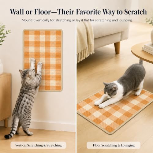 Cat Scratcher Mat, Natural Sisal Cat Scratch Pad - Image 4