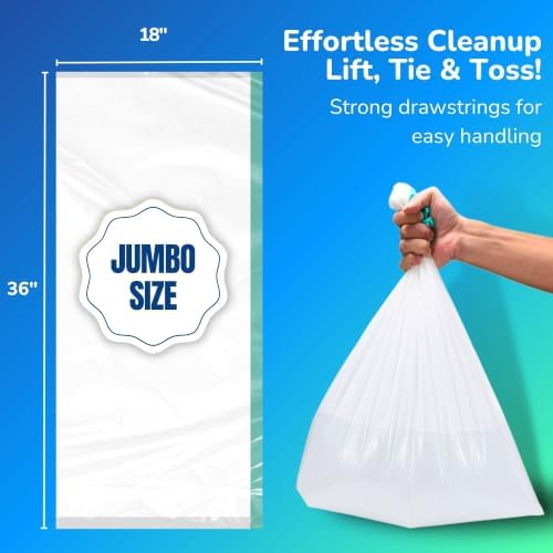 Pet N Pet Jumbo Cat Litter Box Liners, Heavy Duty, Drawstring - Image 4