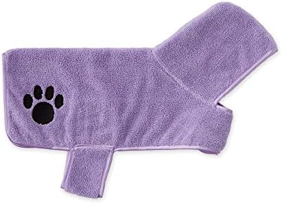 Bone Dry Pet Robe Collection, Embroidered Absorbent Microfiber Bath Robe - Image 2