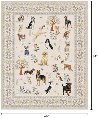 Beige Area Rug 5x7 for Bedroom Livingroom - Image 3