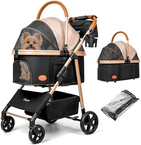 Dog Cat Stroller for Small/Medium Pets, 50 lbs, 3-in-1 Pet Stroller by Unknown