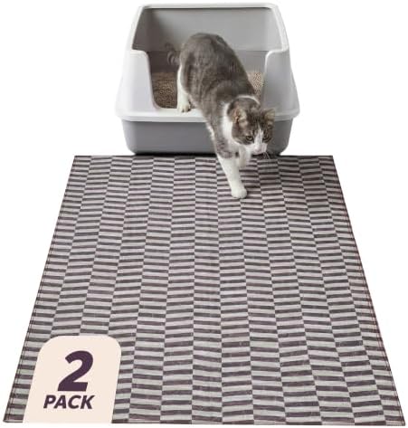 Lovewag Cat Litter Mat, Litter Box Mat, Mahogany Weave, 2 Pack by Lovewag