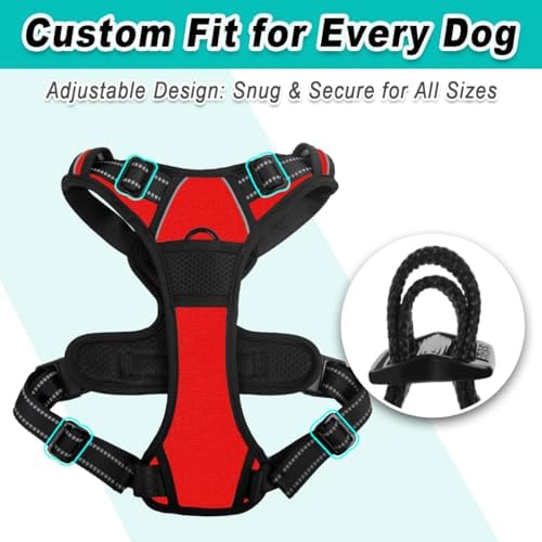BARKBAY Dog Harness for Large Dog No Pull 2 Leash Clips Dog Vest - Image 6