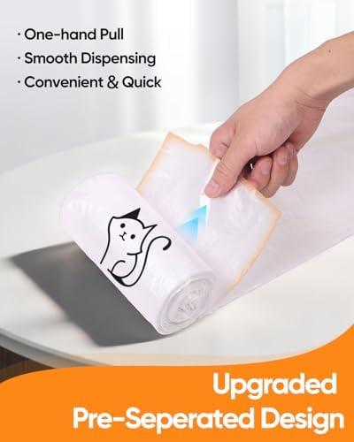 45 Pack Cat Litter Box Robot 4/5/3 Waste Bags, Transparent, Pre-Separated - Image 6