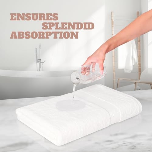 White Bath Towels 24x50 Inch, 6 Pack - Image 5