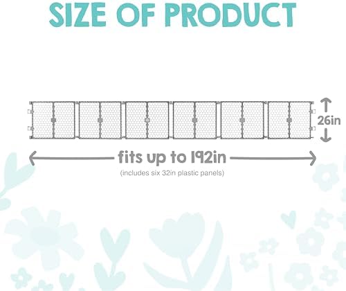 Regalo Safety 192" Plastic 2-in-1 Super Wide Baby Gate & Play Yard - Image 3