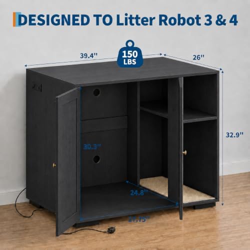 Garvee Cat Litter Box Enclosure, Large Cat House - Image 2