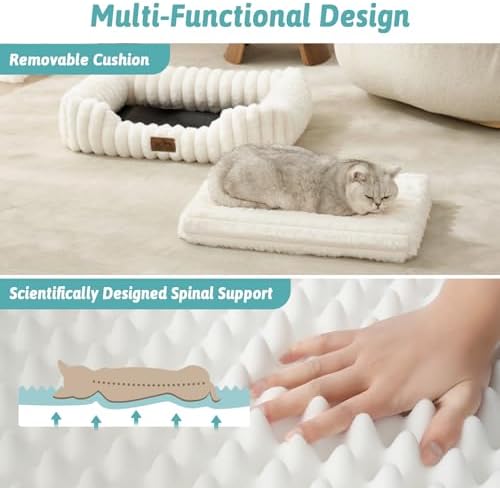 COZY KISS Orthopedic Pet Bed for Small Cats - Image 6