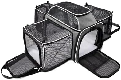 Cat Carrier Bag, Airline Approved Pet Carrier Soft Side Pet Travel 5 Sides Open by Unknown