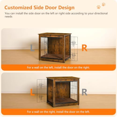 DWANTON 27" Dog Crate Furniture, Dog Kennel Indoor, - Image 3