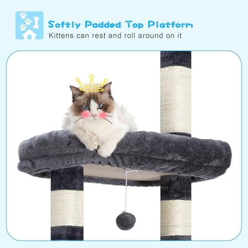 Hey-brother Cat Tree Tower, Adjustable Height, Floor to Ceiling - Image 5