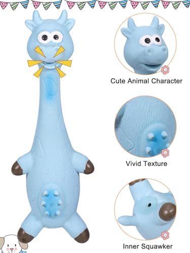 SCHITEC Squeaky Dog Toys, Squawking Latex Toy - Image 5