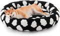 JOEJOY Jacquard Donut Round Dog Beds Medium Sized Dog, Removable Washable Cover by JOEJOY