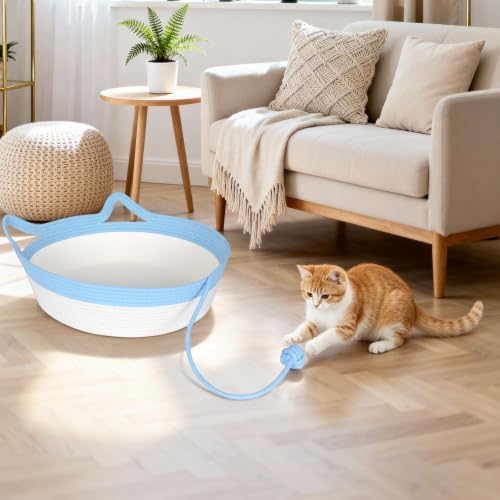 Cotton Rope Cat Bed, Instinct Hand Woven Basket - Image 6