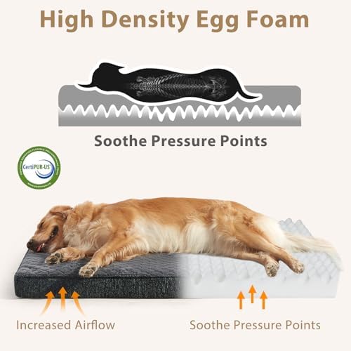 JOEJOY Orthopedic Medium Dog Bed, Washable Dog Crate Bed Medium Sized - Image 3