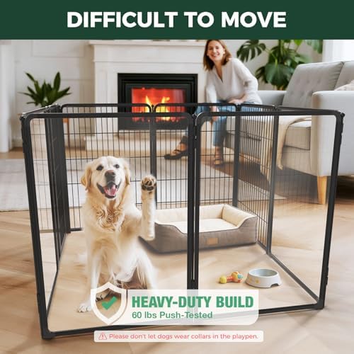 FXW AuraSpace Pro Acrylic & Wire Mesh Indoor Dog Playpen, 8 Panels - Image 2