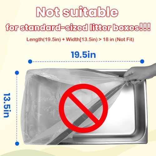 160 Count Cat Litter Box Liners 18"x12.6" - Image 5