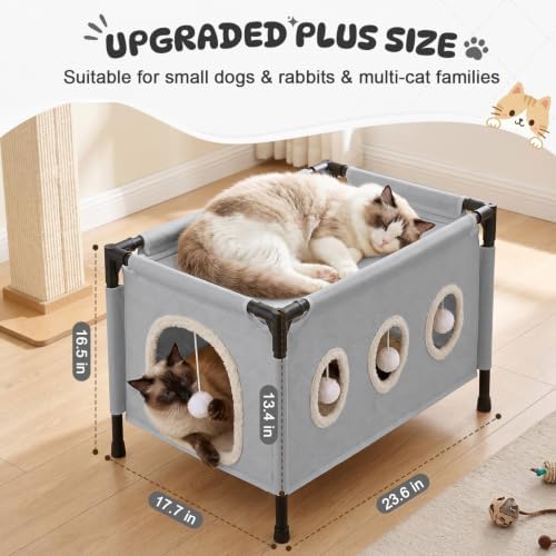 SlowTon Cat Houses for Indoor Cats, Covered Cat Bed Cave Hideaway - Image 7