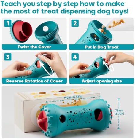 Interactive Dog Toys, Adjustable Treat Dispensing Toy to Keep Them Busy - Image 5