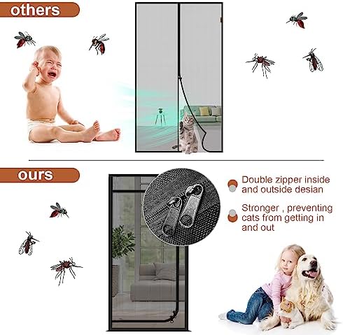 Dixutzi Reinforced Cat Screen Door Fits Door Size 30''x 80'', Heavy Duty Pets - Image 3