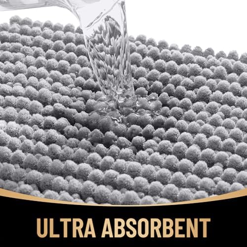 OLANLY Thick Chenille Bathroom Runner Rugs 59x24, Absorbent Bath Mat - Image 3