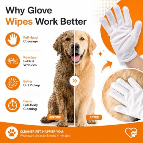 Pet Glove Wipes for Dogs & Cats - Image 4
