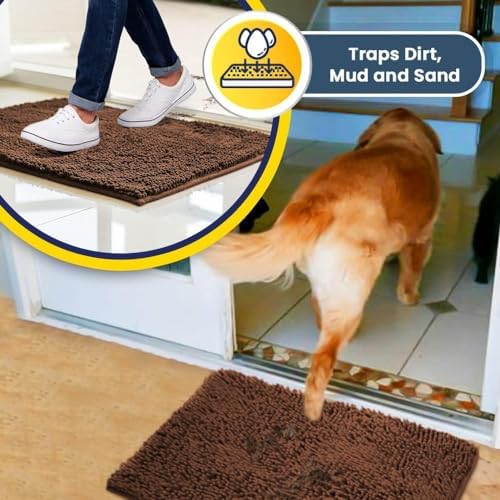 Muddy Mat® 4-Piece Brown Medium 30"X19" AS-SEEN-ON-TV Highly Absorbent - Image 4