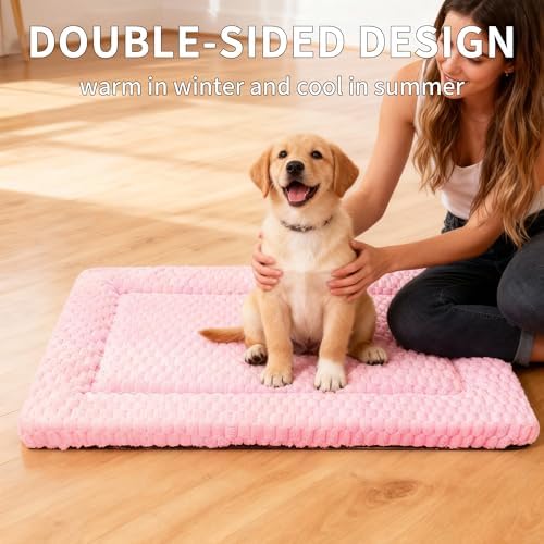 Dog Bed Mat, Reversible & Ultra Soft Kennel Pad-Machine Washable Pet Bed - Image 6