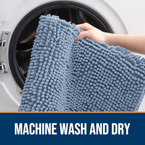 OLANLY Dog Door Mat for Muddy Paws 70x35, Super Absorbent Chenille Mud Mat - Image 5