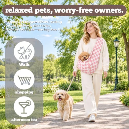 Dog Sling Carrier for Small Dogs and Cats 5–16 lbs, Puppy Carrier Sling - Image 7