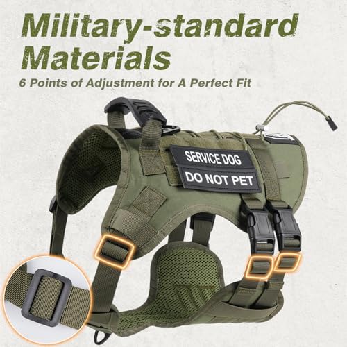 No Pull Tactical Dog Harness Small Sized Dog, Service Dog Vest - Image 5