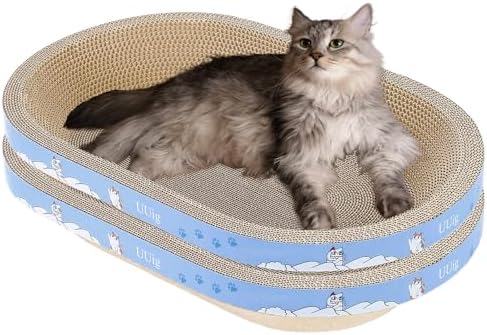 Cat Scratcher Bed 2PCS 23.6x14.9” Cardboard Cat Bed by UUig