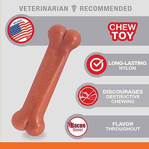 Nylabone Power Chew Original Bone Dog Chew Toy, Bacon Flavor - Image 3