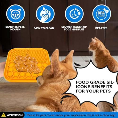2 PCS Lick Mat for Dogs, Slow Feeder Licking Mat, Anxiety Relief Lick Pad - Image 2