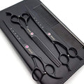 KINGSTAR 8.0in. Matt Black Professional Pet Grooming Scissors Set, Straight & by KINGSTAR