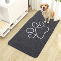 OLANLY Dog Door Mat for Muddy Paws 44x24, Paw Print Design Chenille Mud Mat by OLANLY