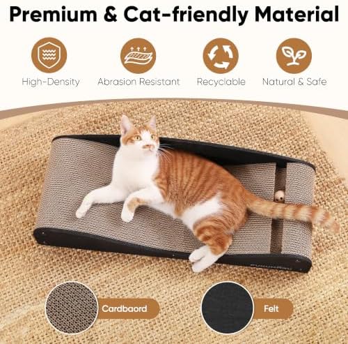 FUKUMARU Cardboard Cat Scratcher Bed, Extra Large 29.1 Inch Cat Scratch Pad - Image 4