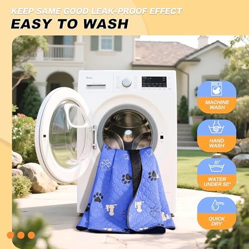 WanpeeGoo Washable Pee Pads for Dogs, Waterproof, 36 x 54 in, 2 Pack - Image 6