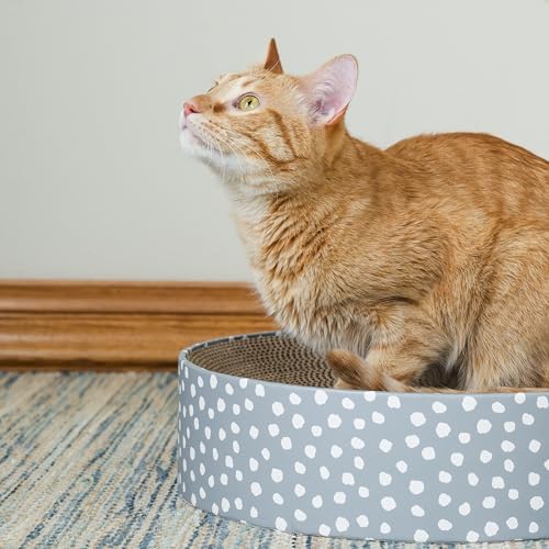 Kitty City Blue Dot Corrugate Scratcher Bed - Image 4