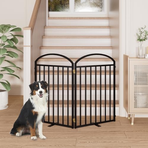 SNUOWU 2 Panels Full Matel Freestanding Dog Gates - Image 4